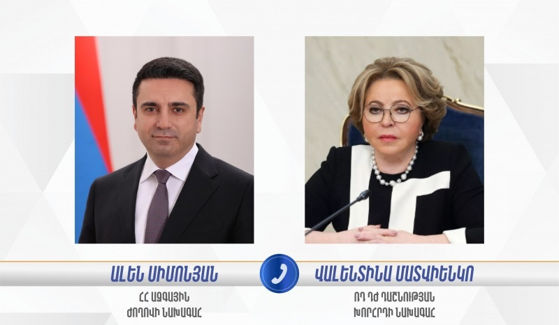 Ален Симонян и Валентина Матвиенко обсудили вопросы, связанные с повесткой армяно-российских отношений