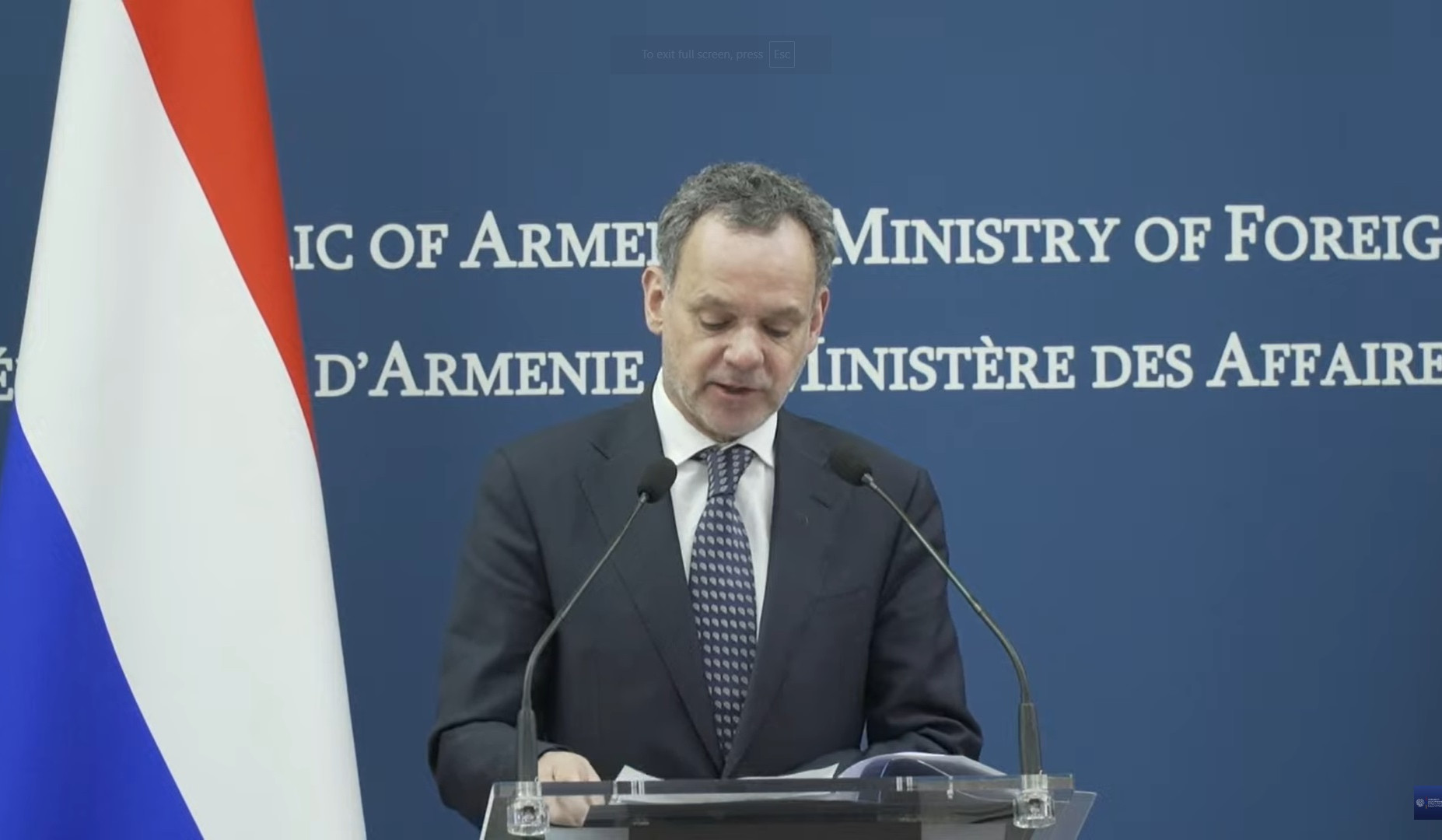 В Ереване состоится официальная церемония открытия посольства Нидерландов в Армении