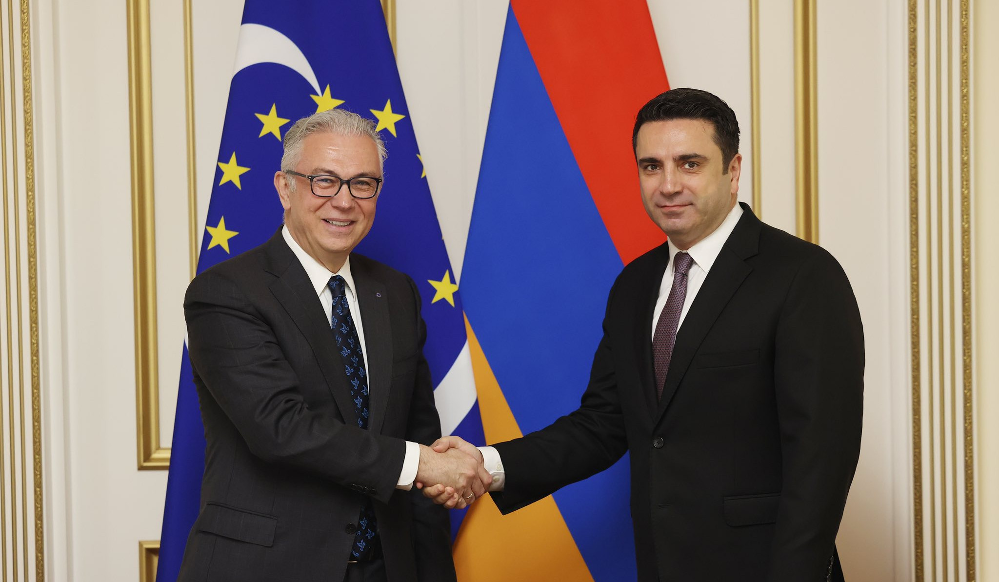 Ален Симонян принял делегацию во главе с Председателем ПАСЕ Теодоросом Русопулосом