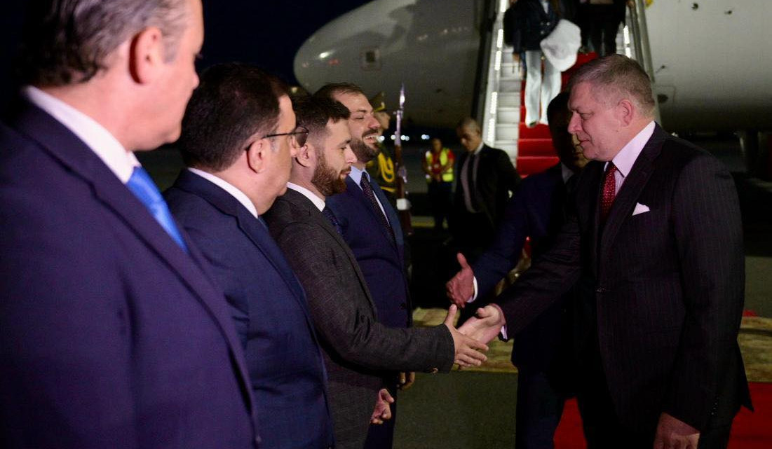 Slovak Prime Minister Robert Fico arrives in Armenia