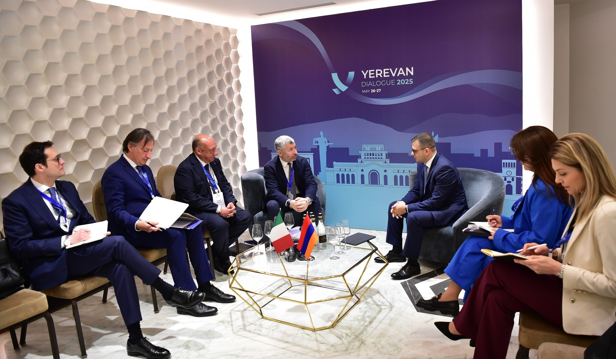 Meeting of Deputy Foreign Minister of Armenia Robert Abisoghomonyan with Senator Ivan Scalfarotto and Special Envoy for South Caucasus of MFA of Italy Gherardo Amaduzzi