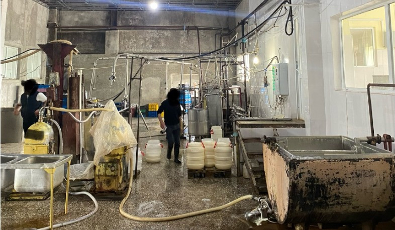 Լճաշենում կաթնամթերքի արտադրամասի արտադրական գործունեություն է կասեցվել