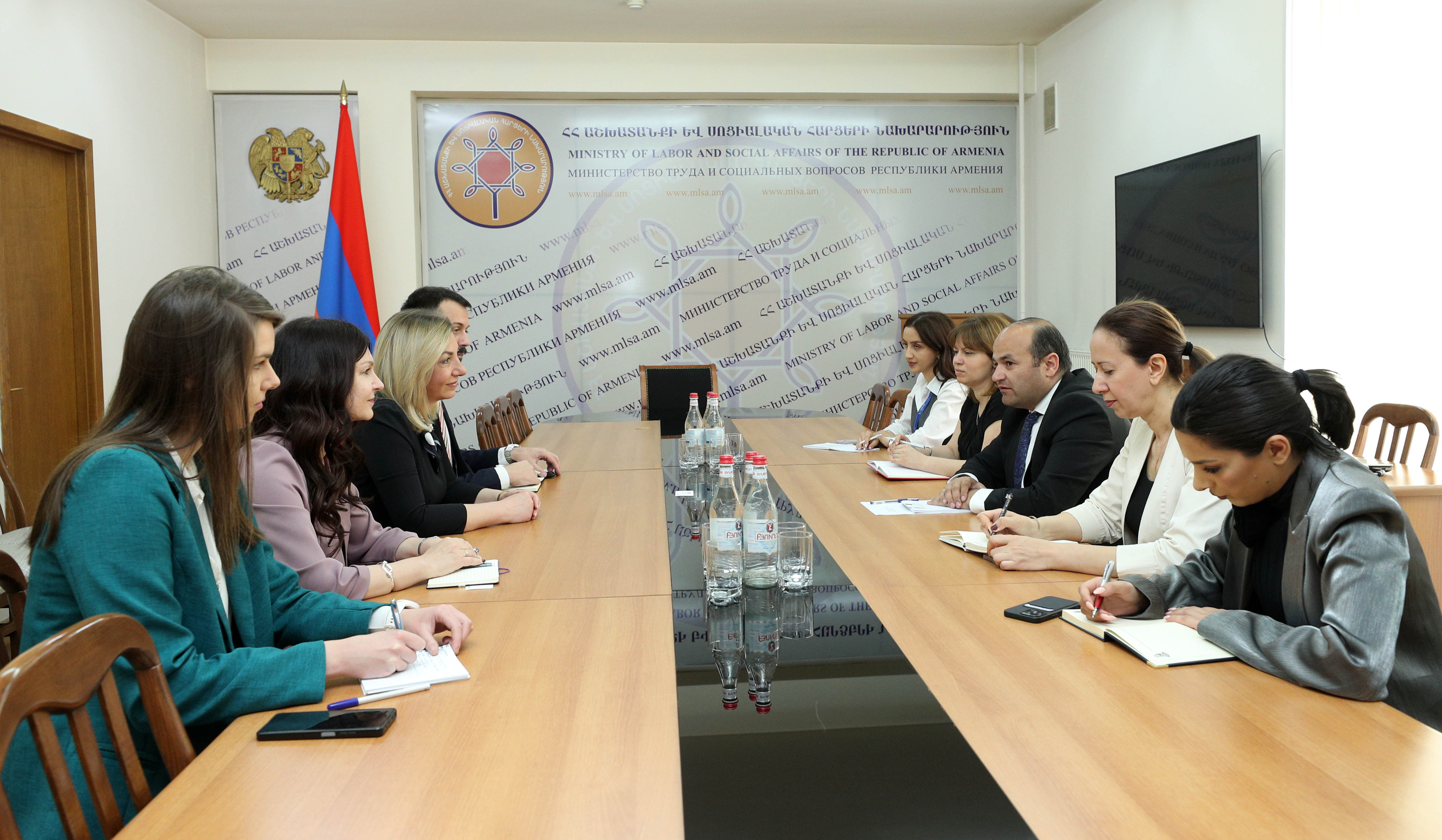 Քննարկվել են աշխատանքի և սոցիալական պաշտպանության ոլորտում փորձի փոխանակման և համագործակցության հարցեր