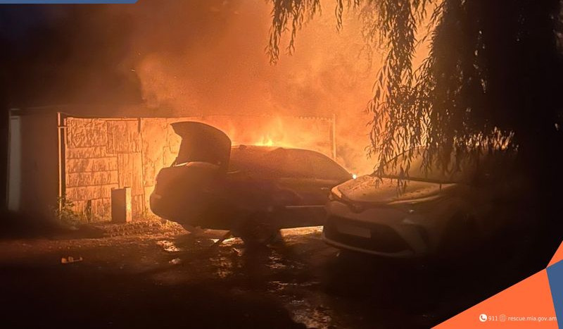 Հրդեհ՝ Երևանի Մարգարյան փողոցում կայանած ավտոմեքենայում