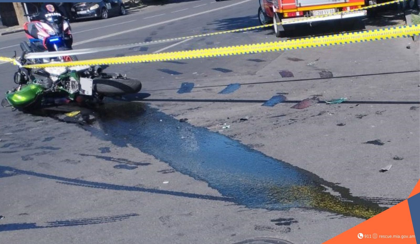 Սասունցի Դավիթ փողոցում բախվել են ավտոմեքենան և մոտոցիկլետը․ կա տուժած