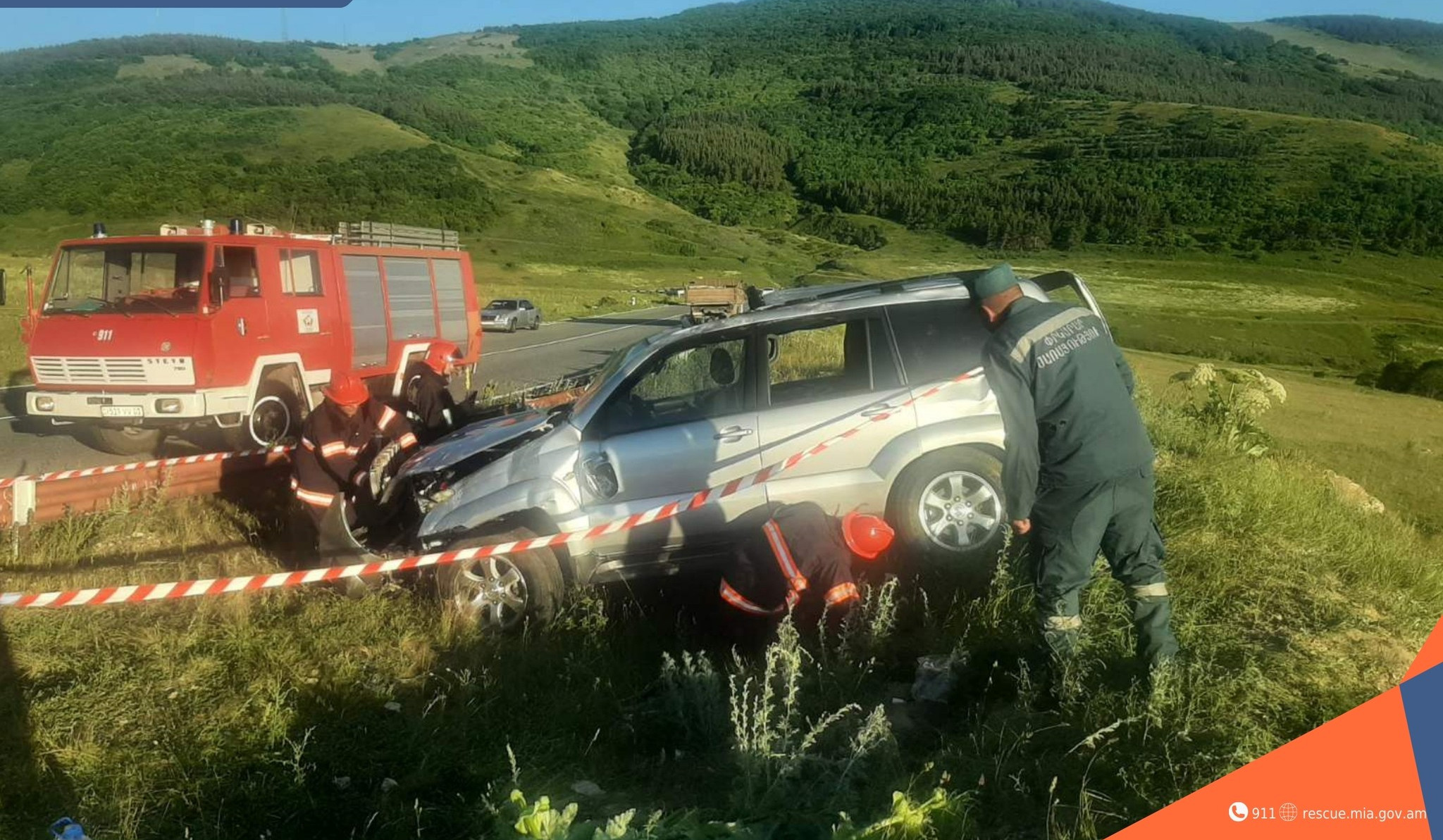 Ջաջուռի ոլորաններում մեքենան գլորվել է և հայտնվել դաշտամիջյան հատվածում․ կան տուժածներ