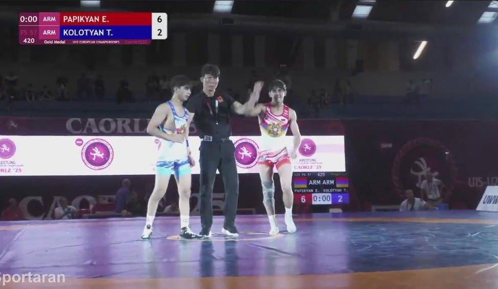 Մ15 ԵԱ․ Էրիկ Պապոյանը՝ ոսկե մեդալակիր, Տիգրան Կոլոտյանը՝ փոխչեմպիոն