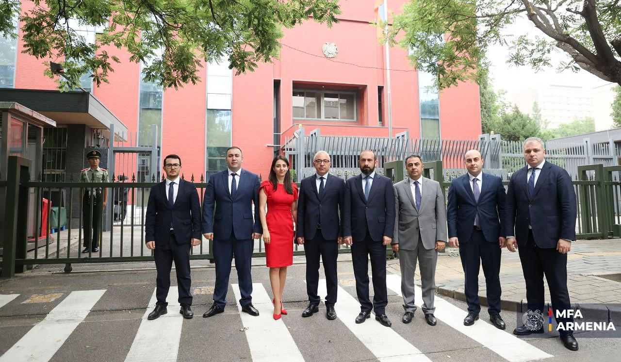 Ararat Mirzoyan's official visit to China concluded with working discussion at Armenian Embassy in Beijing