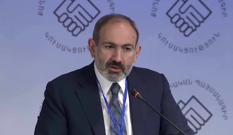 Nikol Pashinyan delivers speech at Civil Contract Assembly