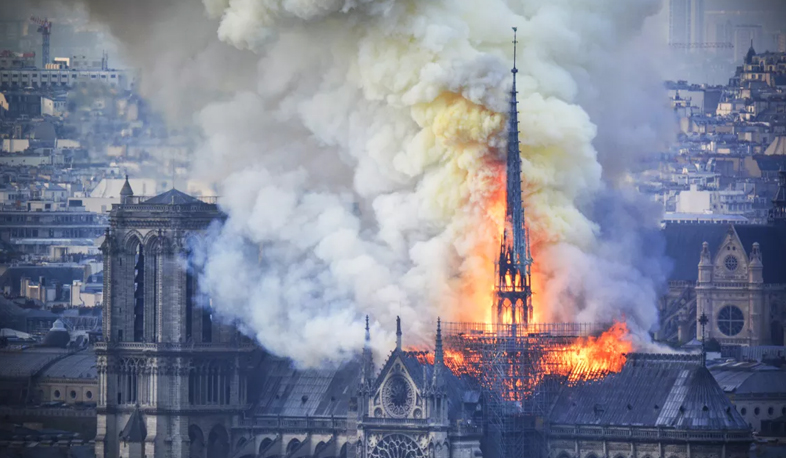 Fire erupts at Notre Dame Cathedral