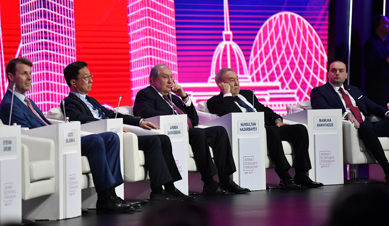 President Sarkissian attends economic forum in Nur-Sultan