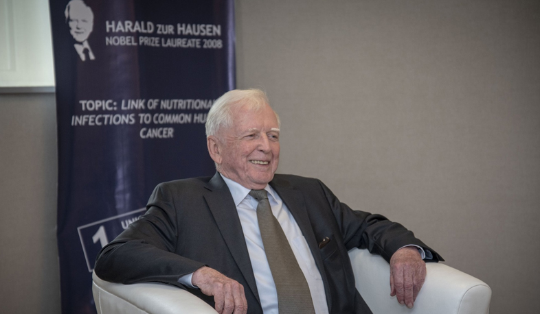 Nobel Prize Laureate Harald zur Hausen visits Armenia