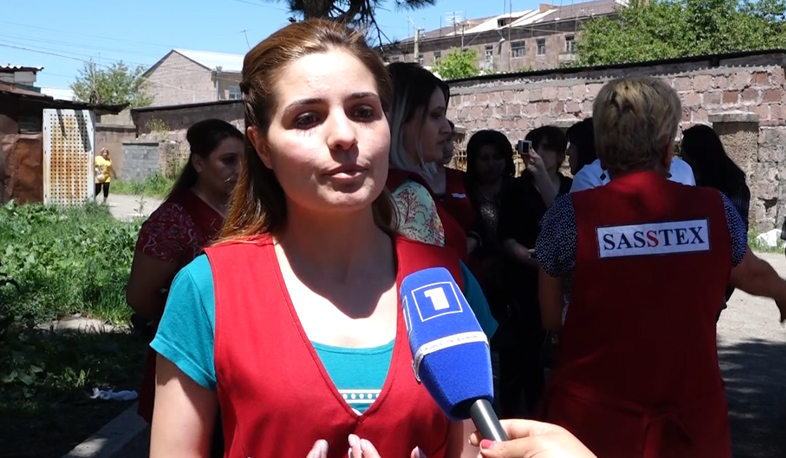 Gyumri sewing workshop employees protest
