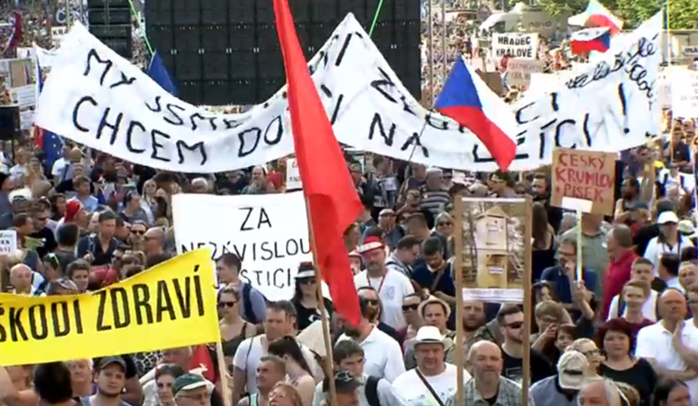 Международные новости: массовые акции протеста в Праге