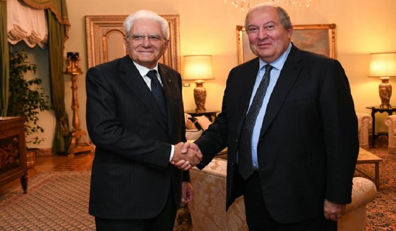 Իտալիայում կայացել է Իտալիայի և Հայաստանի նախագահների հանդիպումը