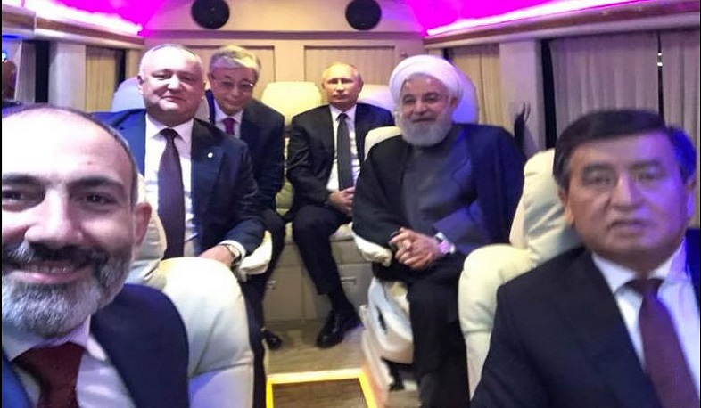 Նիկոլ Փաշինյանը ԵԱՏՄ երկրների և Իրանի նախագահների հետ սելֆի է հրապարակել