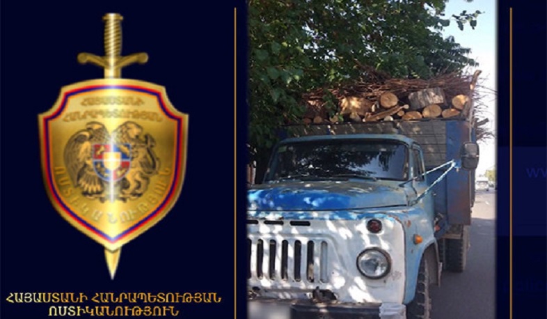 Շենգավիթի ոստիկանները փայտանյութով բեռնված մեքենա են հայտնաբերել