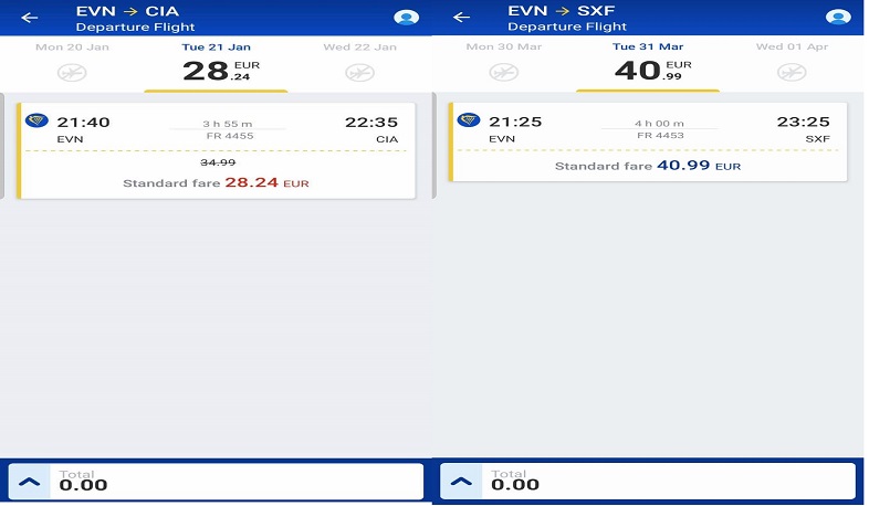 «Ryanair»-ի հավելվածն արդեն հասանելի է տոմսերի ամրագրման համար
