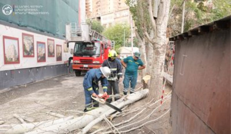 Փրկարարներն արձագանքել են ուժեղ քամու վերաբերյալ ստացված ահազանգերին. տեսանյութ