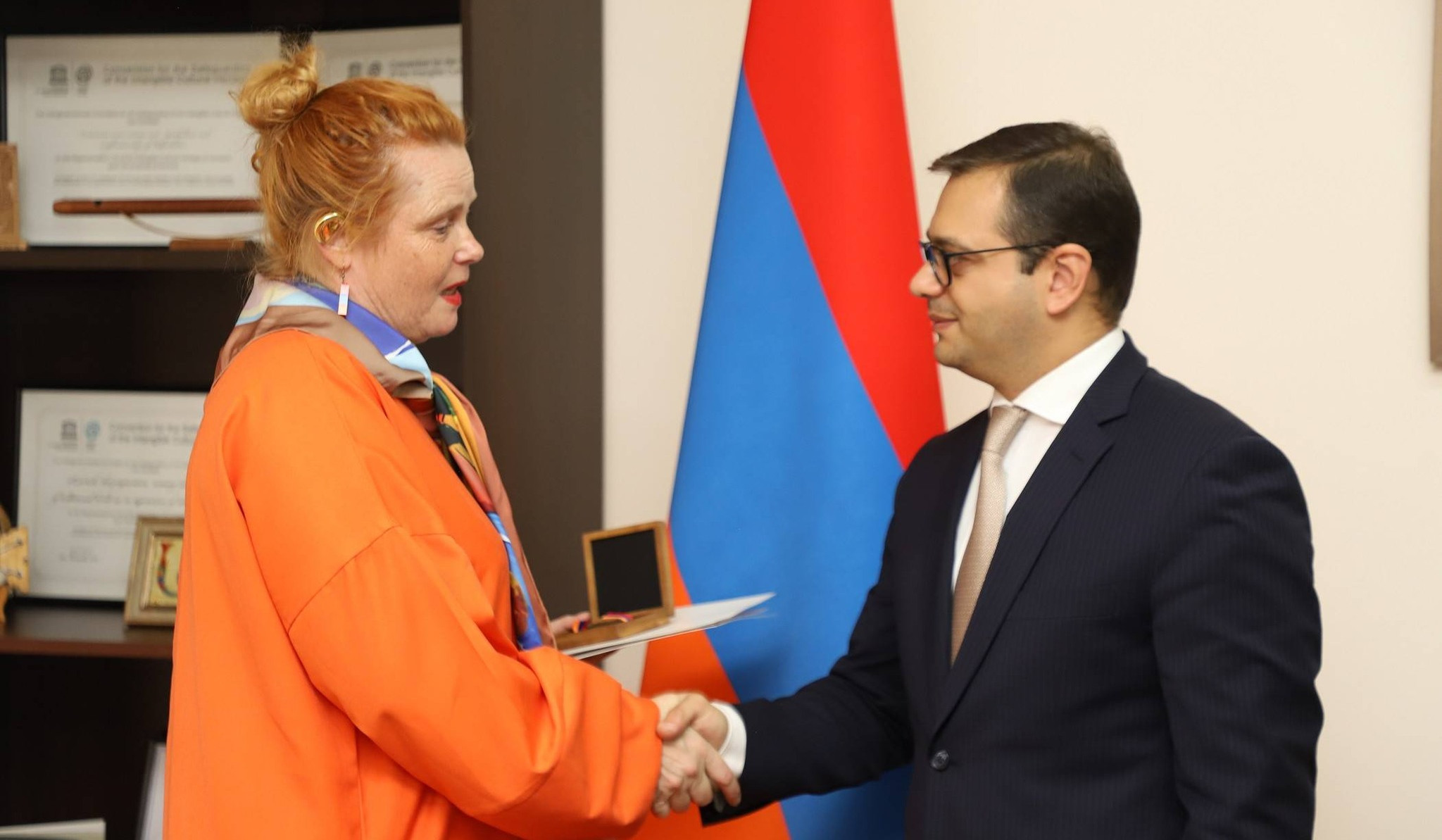 Meeting of Deputy Foreign Minister Robert Abisoghomonyan with Director of the Office of the UN World Food Program in Armenia Nanna Skau