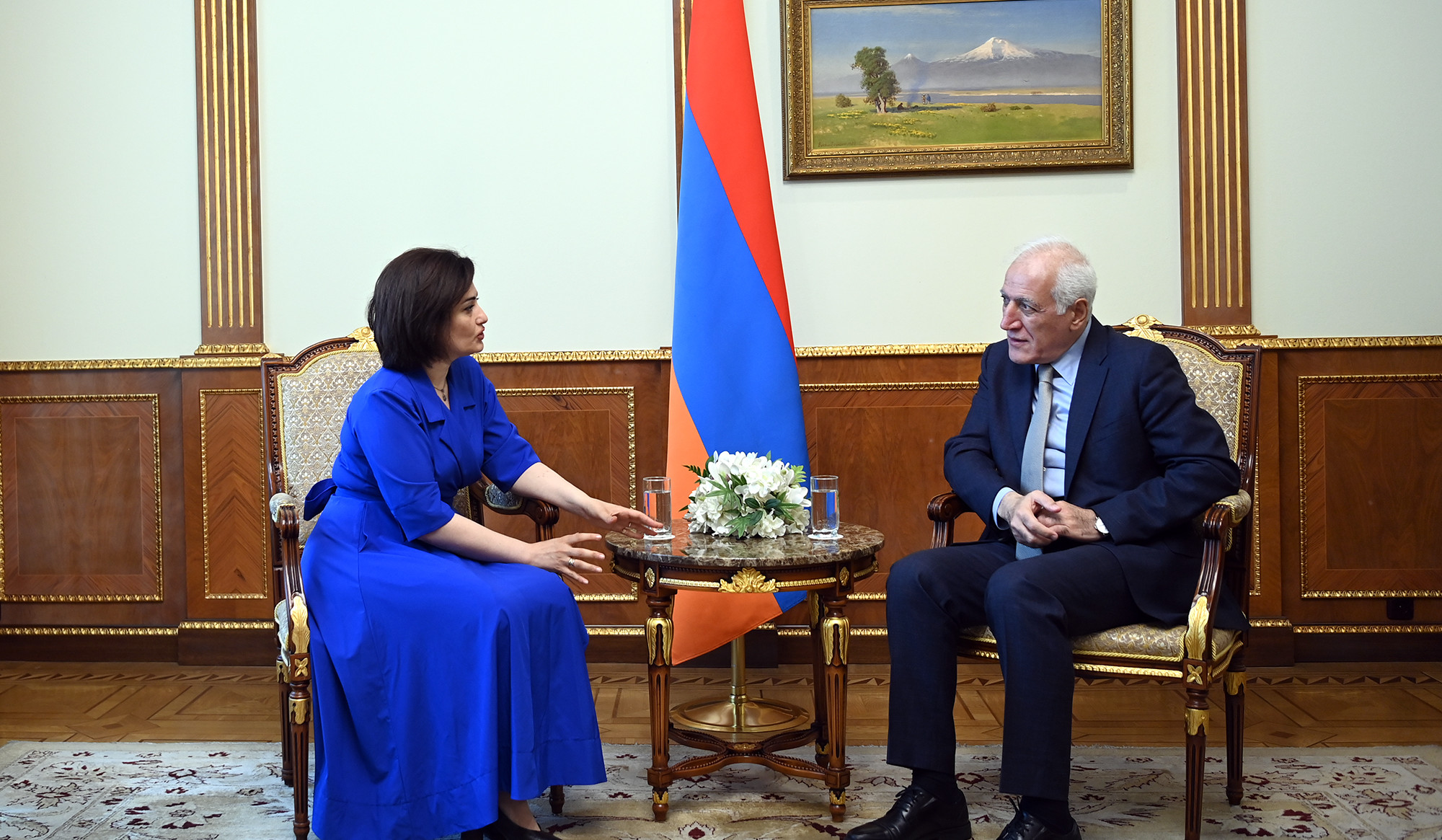 ՀՀ նախագահն ու «Վեոլիա ջրի» գլխավոր տնօրենը քննարկել են ջրամատակարարման և ջրահեռացման ծառայությունների ընթացիկ վիճակին առնչվող հարցեր