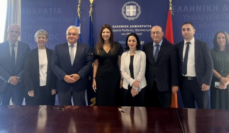 ԿԳՄՍ նախարարը Հունաստանի գործընկերոջը ներկայացրել է ակադեմիական քաղաքի նախագիծը