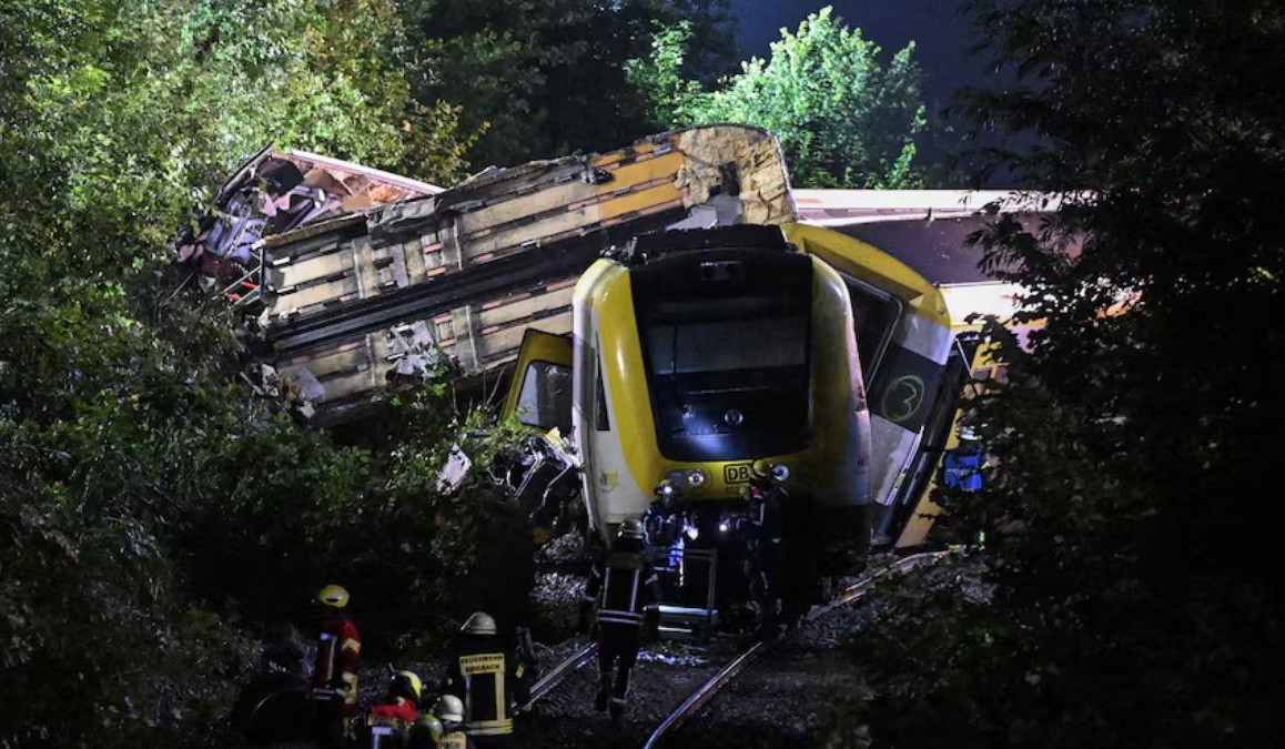 Police assume landslide caused by heavy rain caused train crash that left three dead
