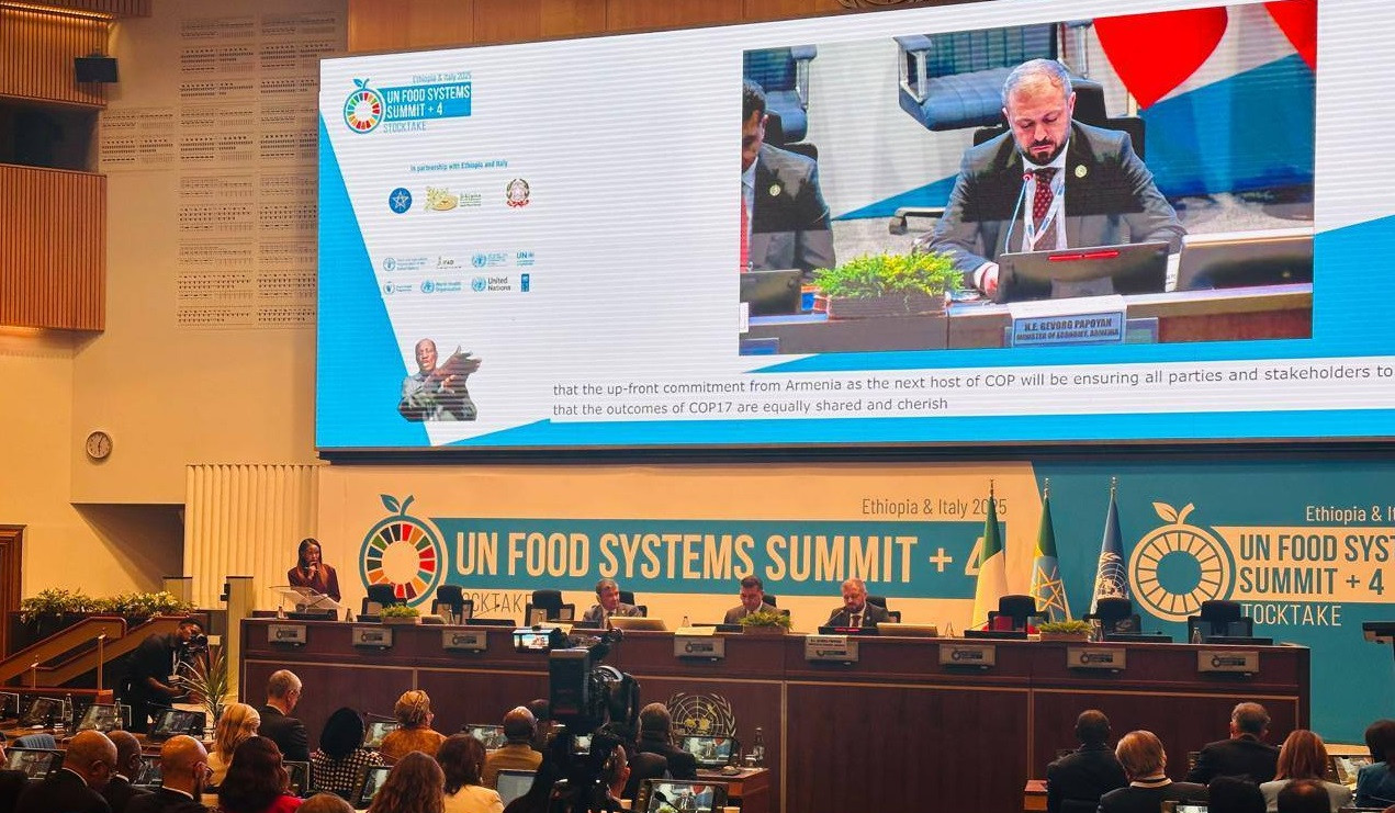 ՄԱԿ-ի սննդի համակարգերի գագաթնաժողովի նիստին Գևորգ Պապոյանը շեշտել է կենսաբազմազանության առանցքային դերը գյուղատնտեսության կայուն զարգացման