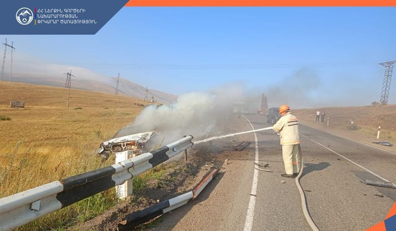 ՃՏՊ՝ հրդեհի բռնկմամբ. կա տուժած