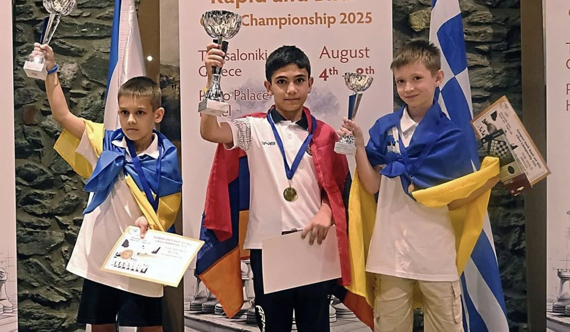 Հայ պատանիները 2 ոսկե, 1 արծաթե և 3 բրոնզե մեդալ են նվաճել Եվրոպայի արագ և կայծակնային շախմատի առաջնությունում
