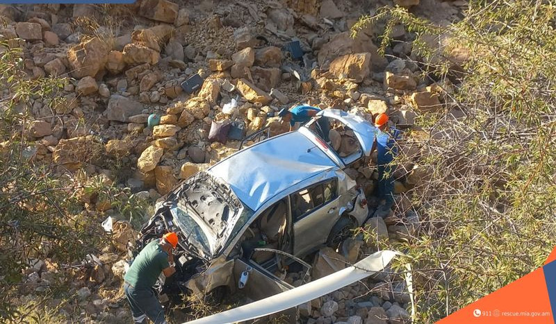 Ավտոմեքենան դուրս է եկել ճանապարհի երթևեկելի հատվածից և գլորվել ձորը