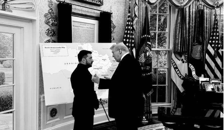 Սպիտակ տունը հրապարակել է Զելենսկու և Թրամփի լուսանկարը Ուկրաինայի քարտեզի ֆոնին