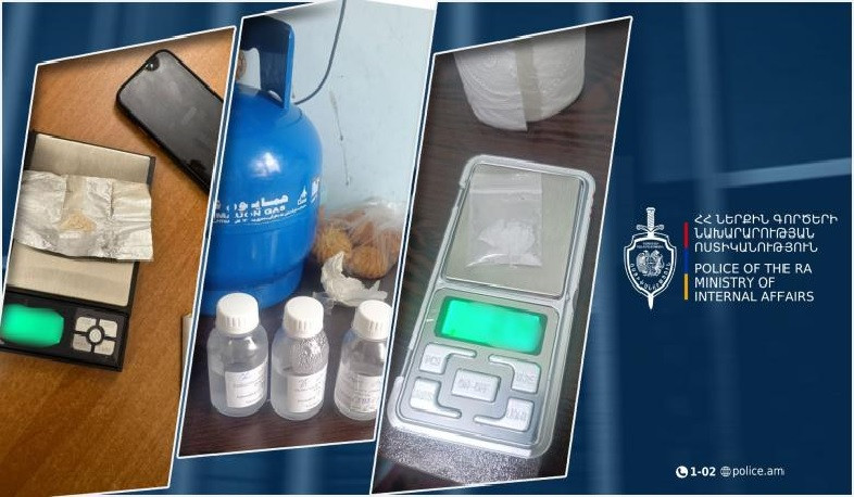 Հայտնաբերվել են կոկաինով, մեթամֆետամինով, հերոինով փաթեթներ․ 4 անձ ձերբակալվել է