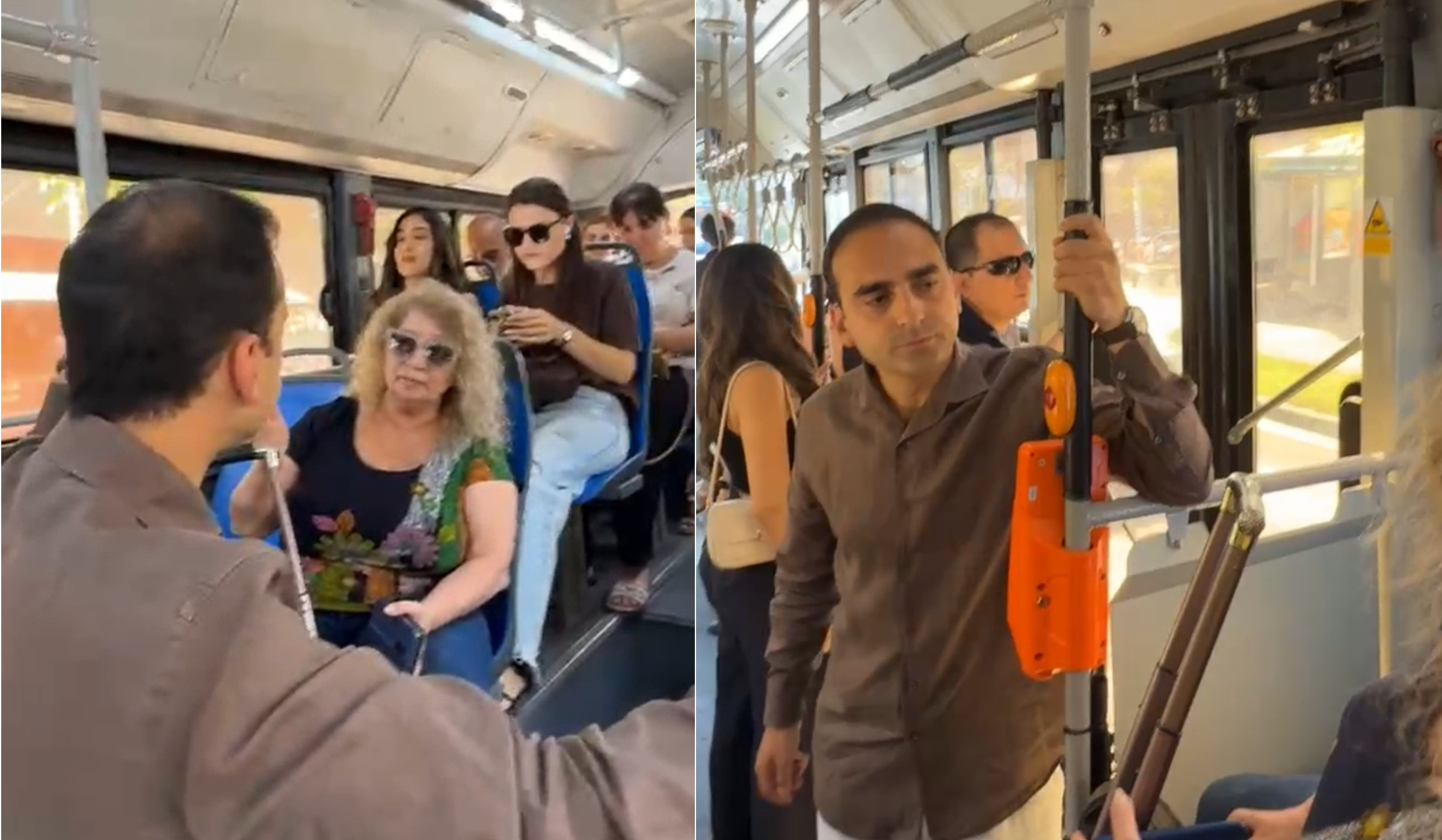 Տիգրան Ավինյանը հասարակական տրանսպորտում պատասխանում է ուղևորների հարցերին