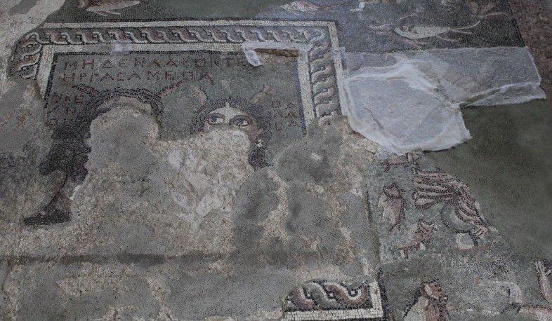 Այց Գառնի․ վերականգնվում է բաղնիքի խճանկարը