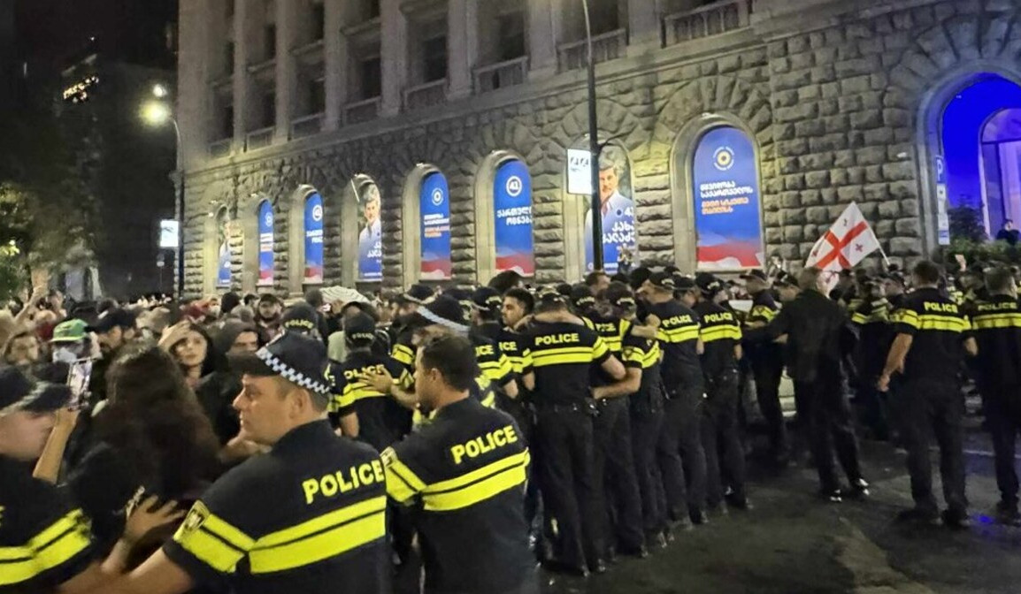 Clash at Kakha Kaladze’s election headquarters in Tbilisi