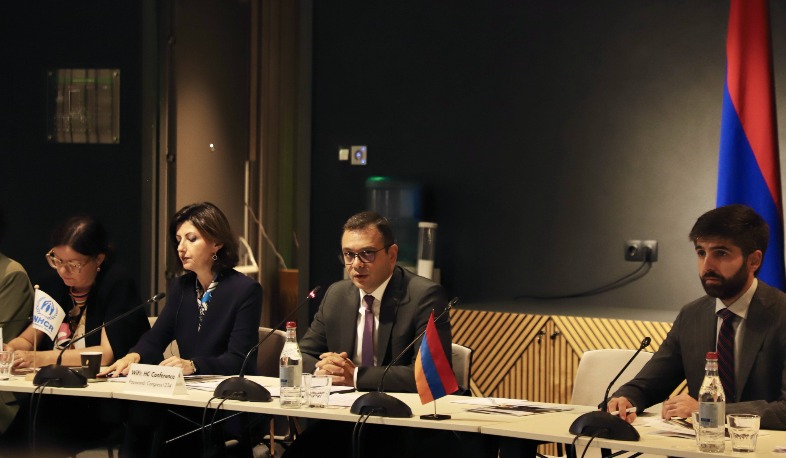 Deputy Foreign Minister of Armenia Robert Abisoghomonyan participated in discussion on Implementation of Global Pledges undertaken by Armenia at Global Refugee Forum
