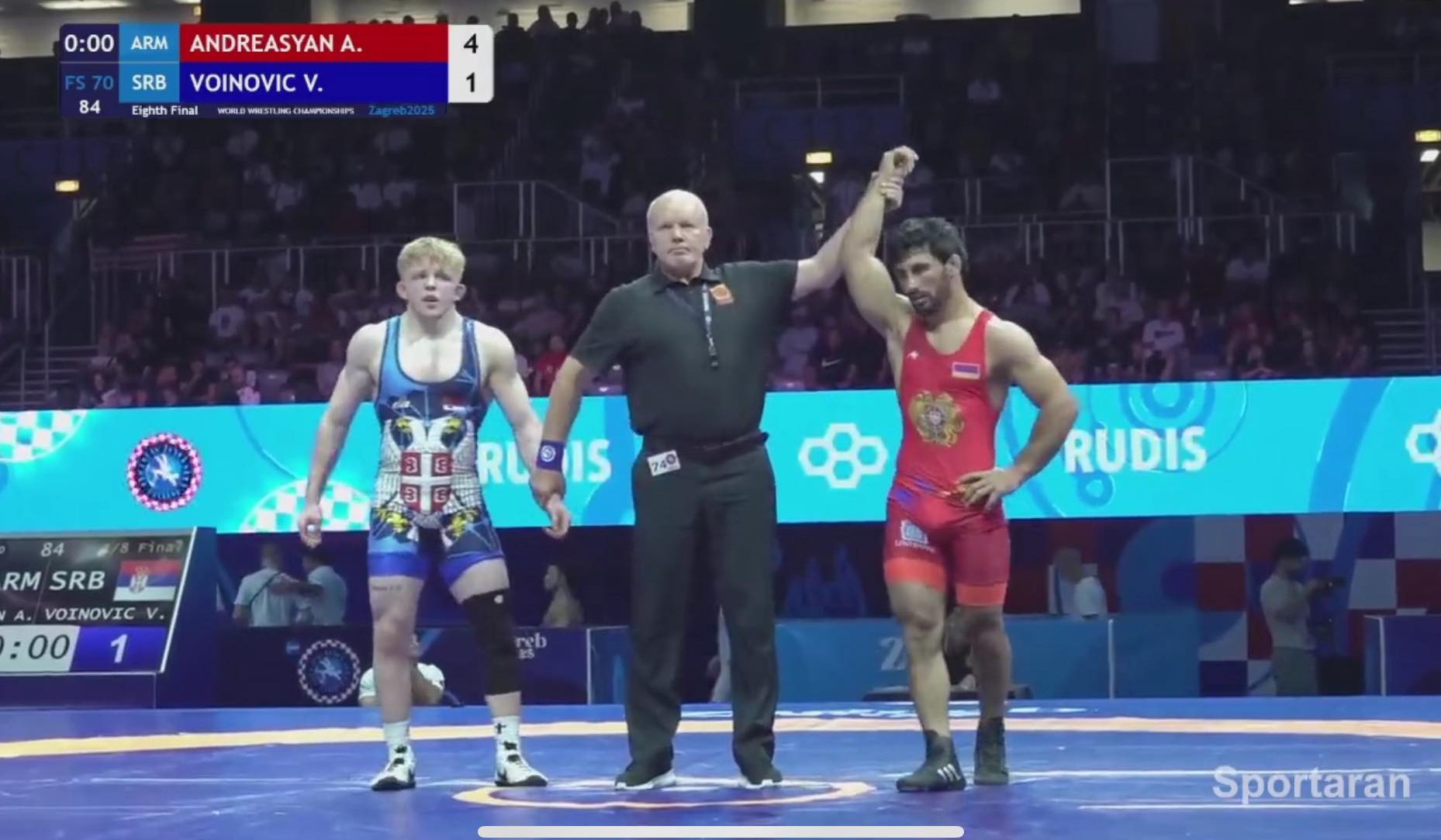 ԱԱ. ըմբշամարտիկ Արման Անդրեասյանը 1/4 եզրափակչում է