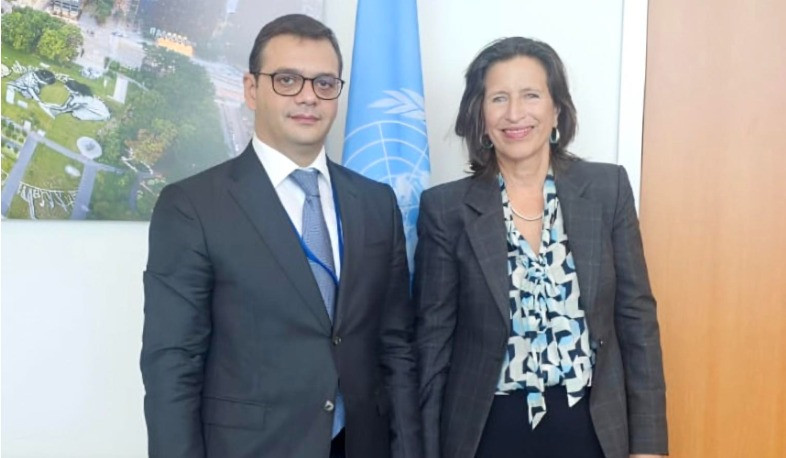 Meeting of Deputy Foreign Minister Robert Abisoghomonyan with UN Under-Secretary-General for Global Communications Melissa Fleming