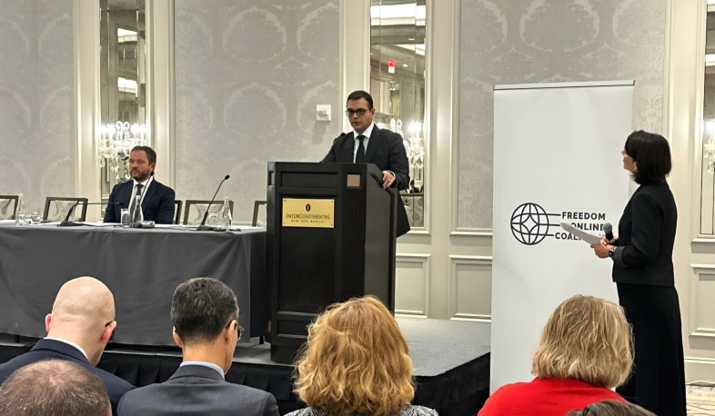 Deputy Foreign Minister of Armenia Robert Abisoghomonyan participated in High-level side event on “Building on the Foundations: Securing the Future of the Open Internet”
