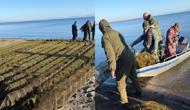 Սևանում հայտնաբերվել են ապօրինի տեղադրված 180 խեցգետնաորսիչ և 65 ձկնորսական ցանց. 21 հատ խեցգետին բաց է թողնվել լիճ