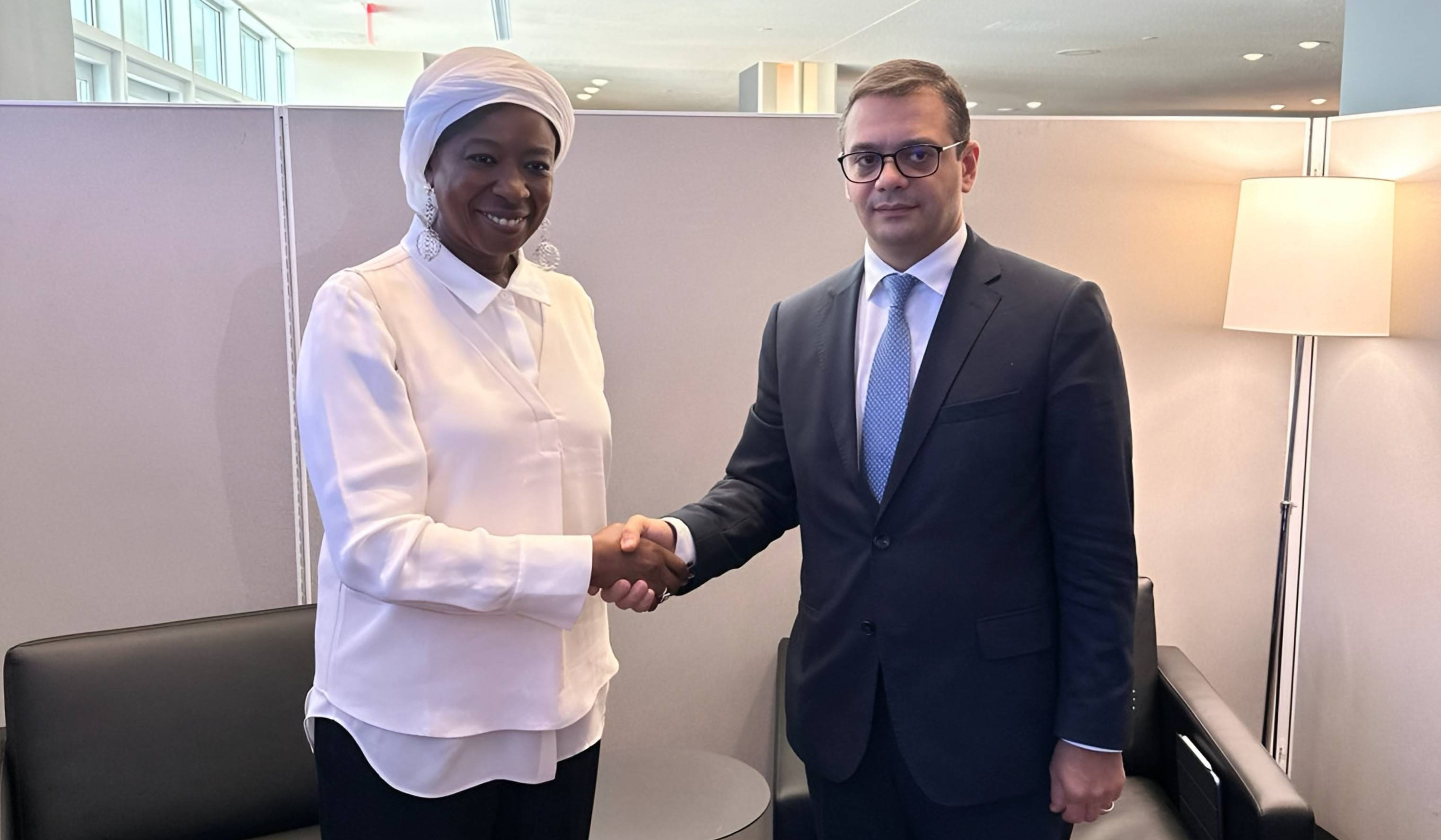 Meeting of Deputy Foreign Minister of Armenia Robert Abisoghomonyan with Executive Director of UNFPA Diene Keita