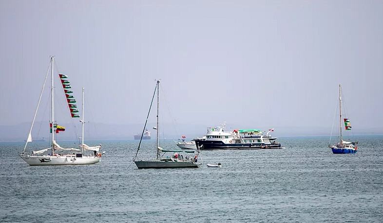 Israeli navy vessel docking at Ashdod port as Israel stops some aid flotilla boats nearing Gaza