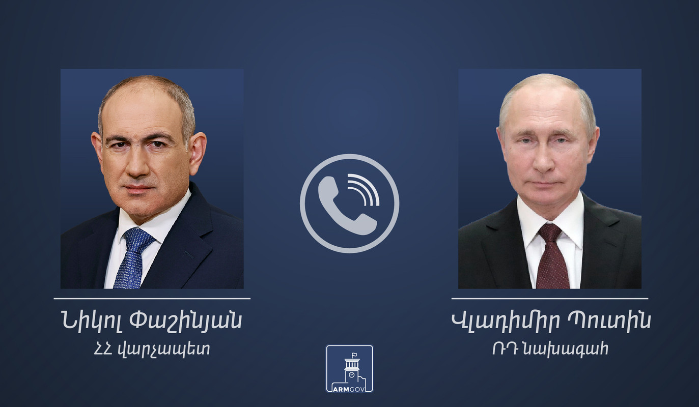 Nikol Pashinyan, Vladimir Putin hold telephone conversation