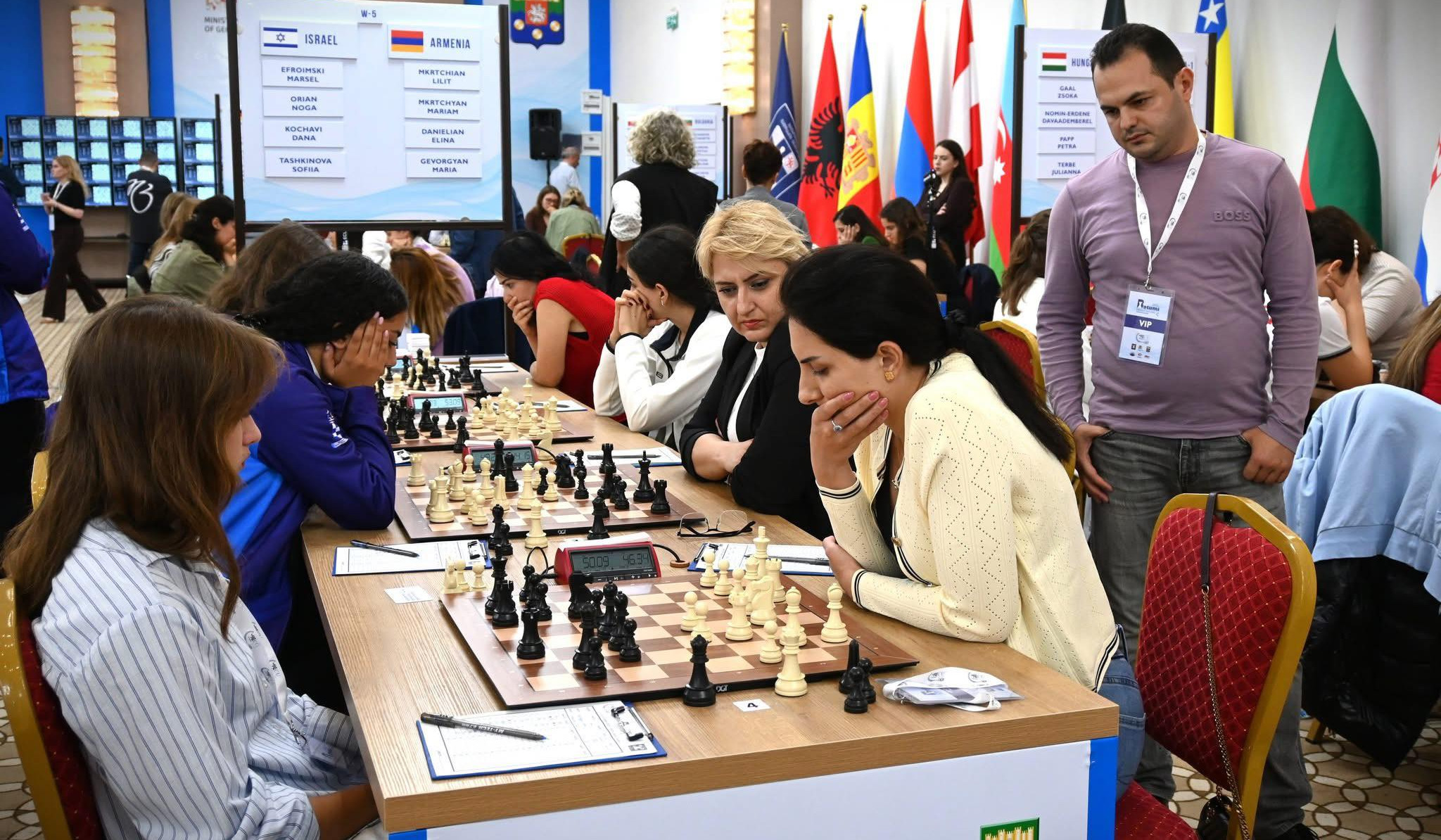 Շախմատի Եվրոպայի թիմային առաջնության 5-րդ խաղափուլում ՀՀ կանանց հավաքականը առավելության է հասել Շվեյցարիայի հավաքականի նկատմամբ