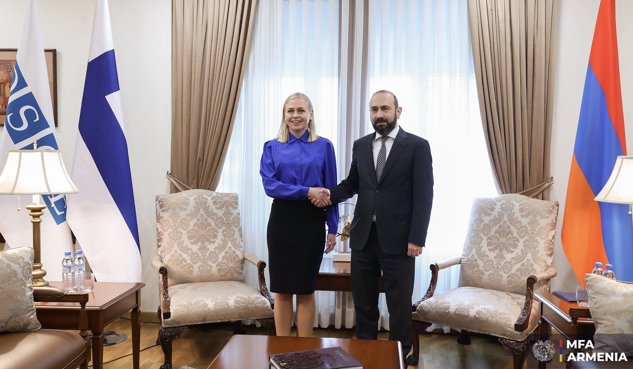 Ararat Mirzoyan və ATƏT-in fəaliyyətdə olan sədri XİN-də təkbətək görüş keçirib