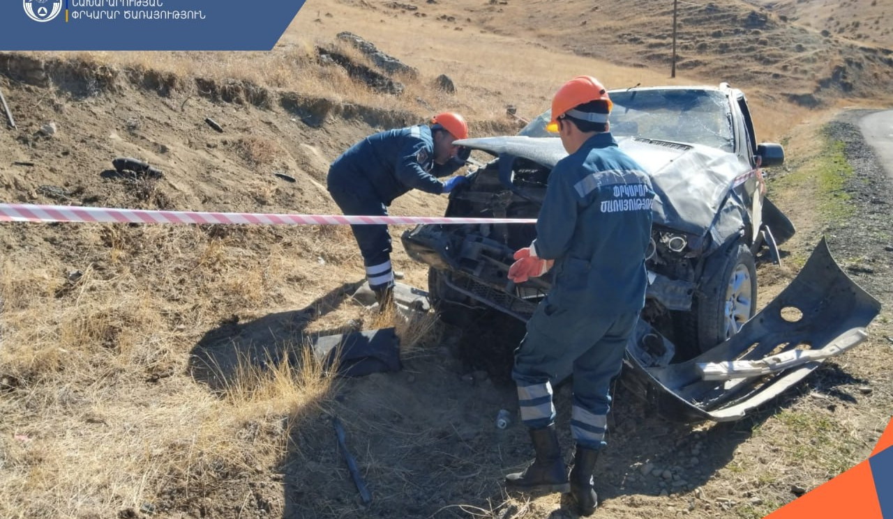 Բարձրունի գյուղ տանող ճանապարհին մեքենան դուրս է եկել ճանապարհի երթևեկելի հատվածից և շրջվել․ կա տուժած