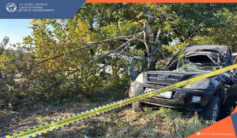 Հնաբերդ գյուղի սկզբնամասում ավտոմեքենան դուրս է եկել երթևեկելի գոտուց և բախվել ծառին. վարորդը հոսպիտալացվել է