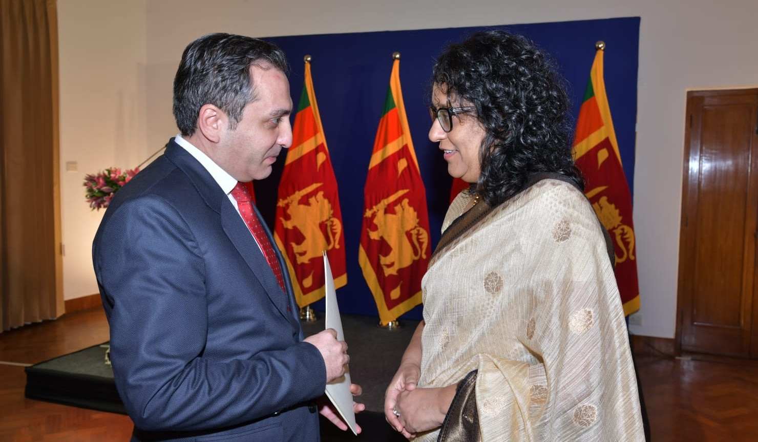 Ambassador Afyan discussed cooperation issues on international platforms with Prime Minister of Sri Lanka