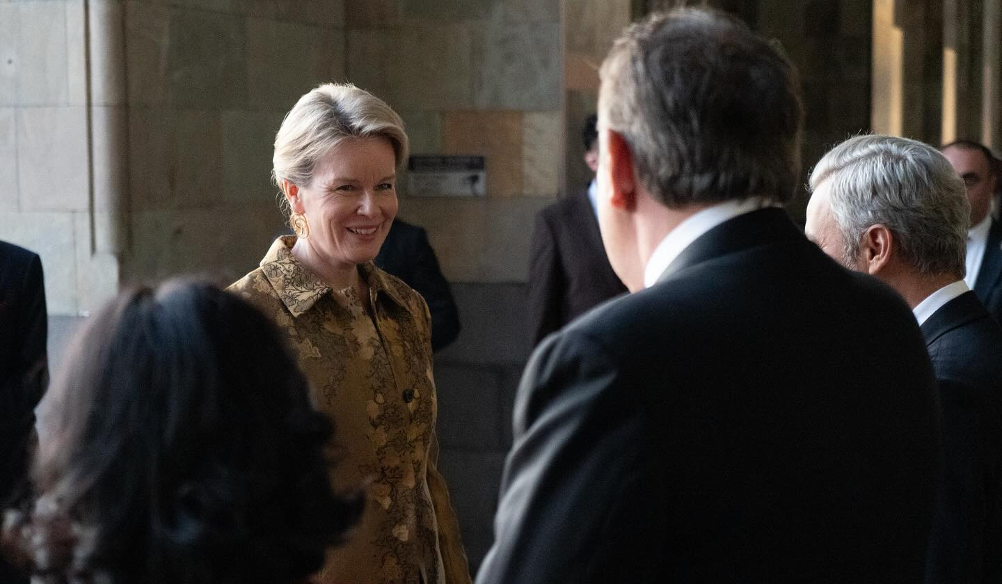 Queen Mathilde of Belgium visits National Gallery